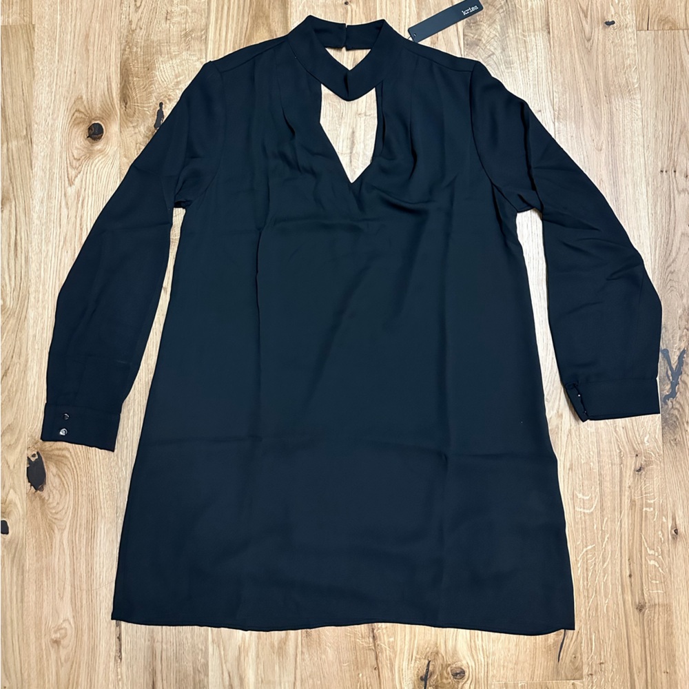 Krisa Black Dress Double Lined Long Sleeves